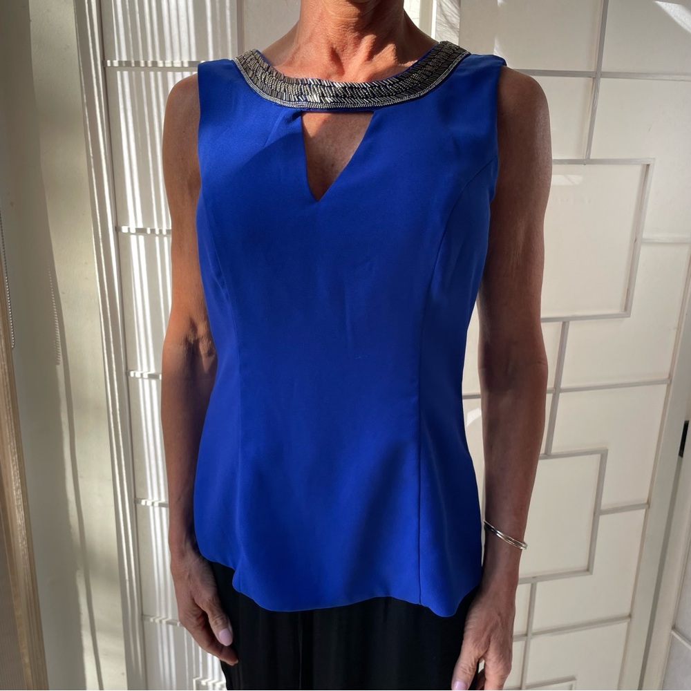 Royal Blue Formal Rhinestone Top